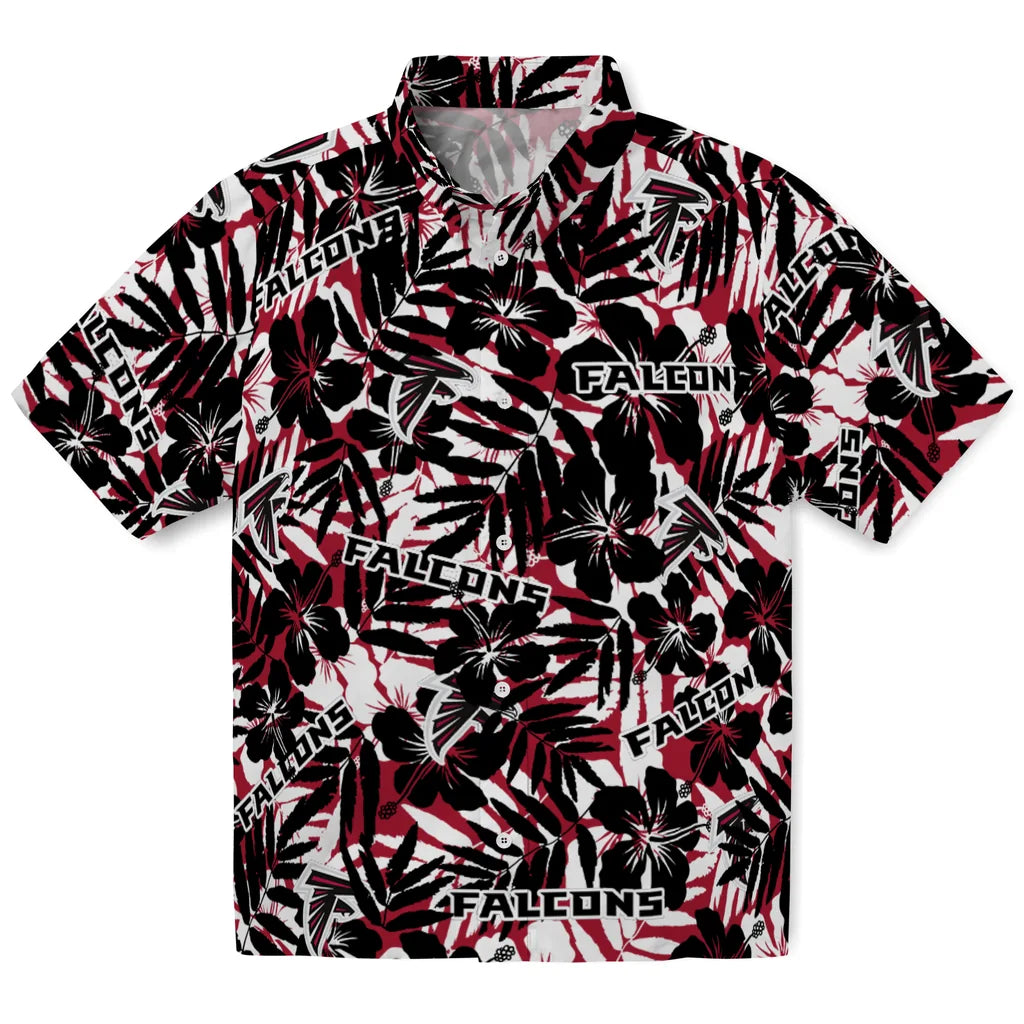 Atlanta Falcons Hawaiian Shirt - Hibiscus Overlay | Hula Hawaiian Shirts