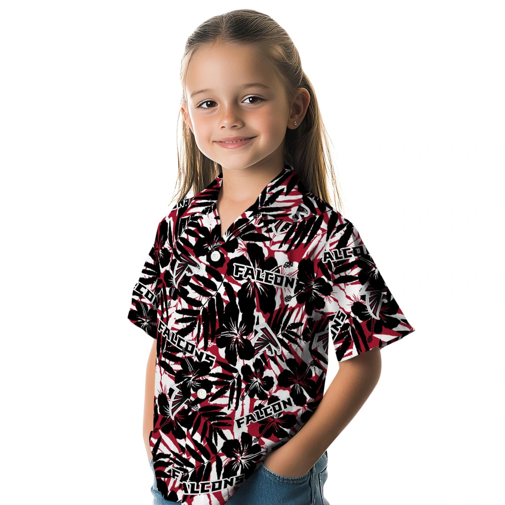 Atlanta Falcons Hawaiian Shirt - Hibiscus Overlay | Hula Hawaiian Shirts