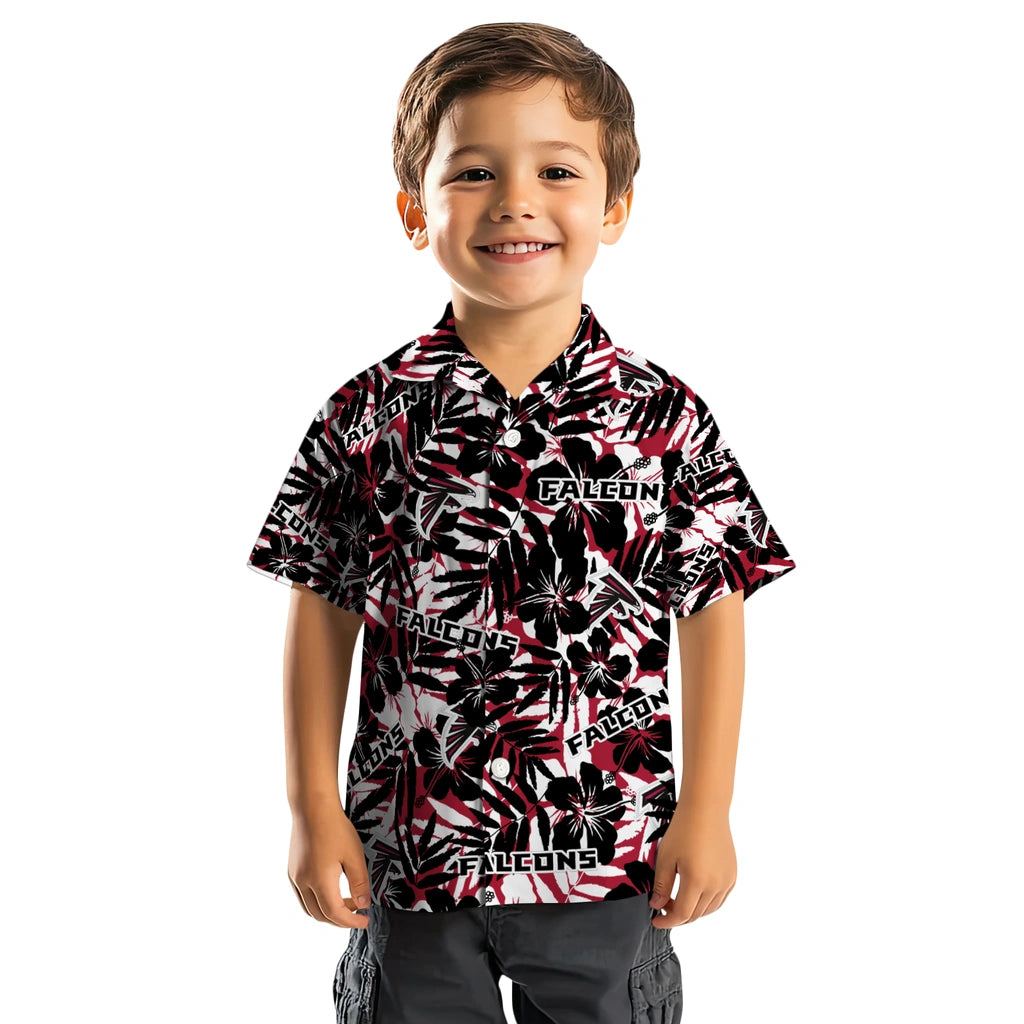 Atlanta Falcons Hawaiian Shirt - Hibiscus Overlay | Hula Hawaiian Shirts