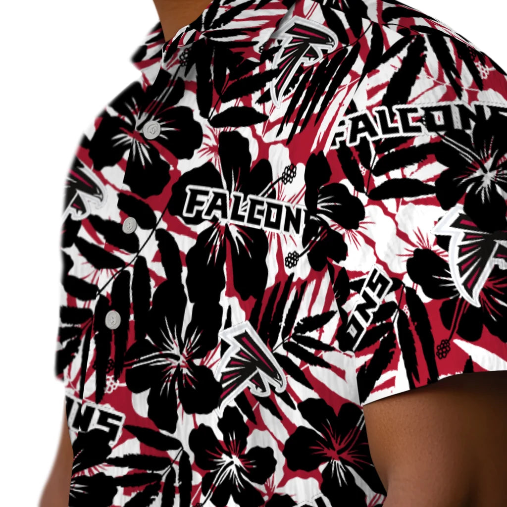 Atlanta Falcons Hawaiian Shirt - Hibiscus Overlay | Hula Hawaiian Shirts
