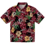 Atlanta Falcons Hawaiian Shirt - Hibiscus Tiki Jungle | Hula Hawaiian Shirts