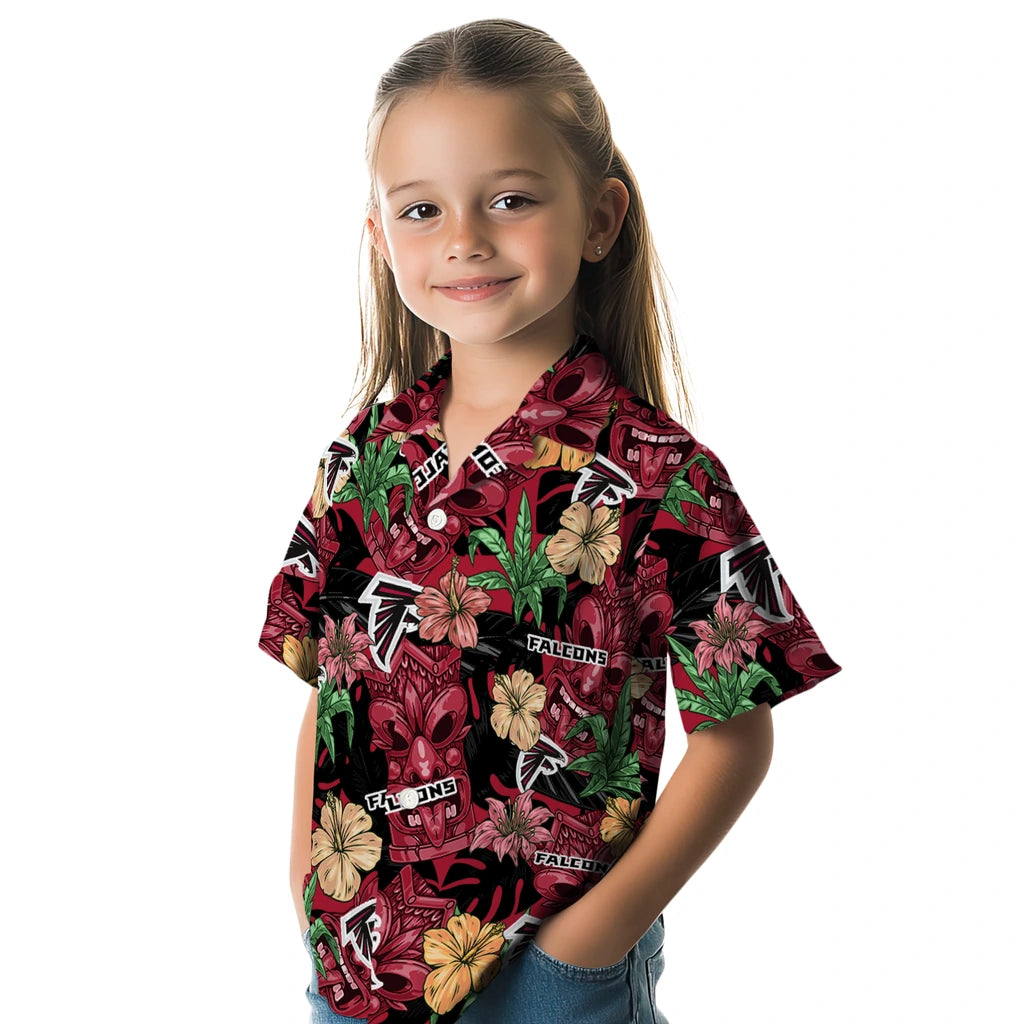 Atlanta Falcons Hawaiian Shirt - Hibiscus Tiki Jungle | Hula Hawaiian Shirts