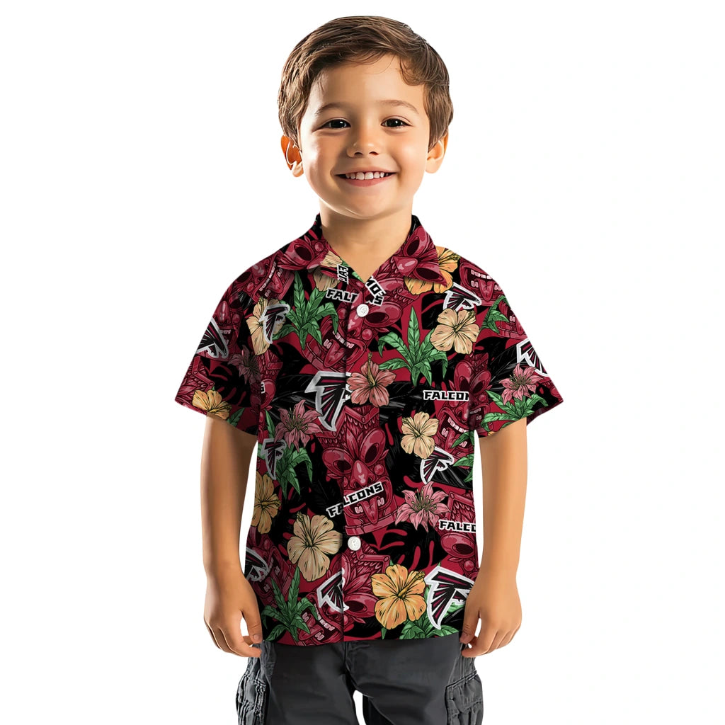 Atlanta Falcons Hawaiian Shirt - Hibiscus Tiki Jungle | Hula Hawaiian Shirts