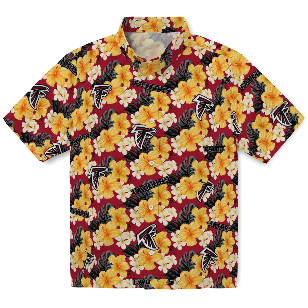 Atlanta Falcons Hawaiian Shirt - Hibiscus Tropics | Hula Hawaiian Shirts
