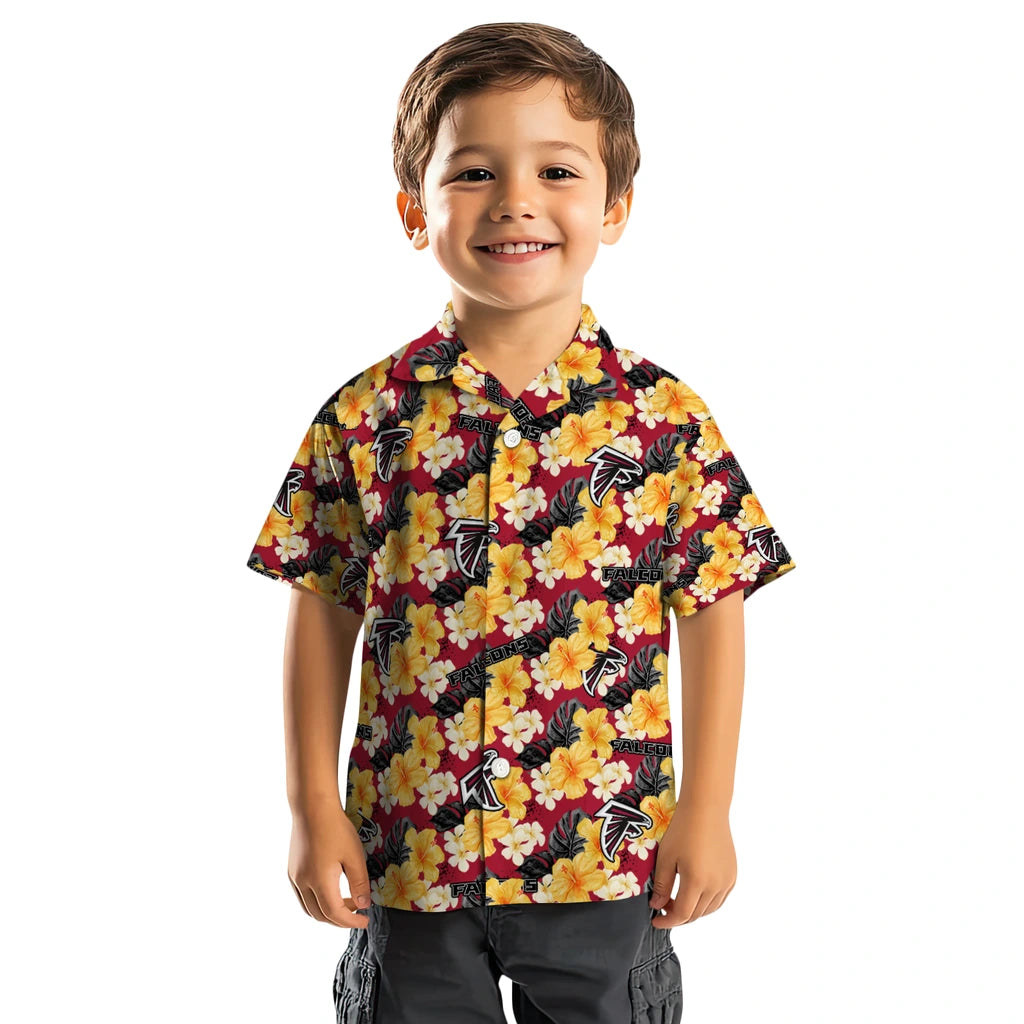 Atlanta Falcons Hawaiian Shirt - Hibiscus Tropics | Hula Hawaiian Shirts