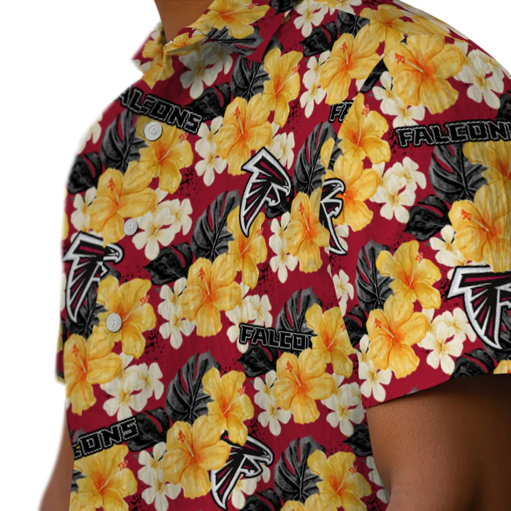 Atlanta Falcons Hawaiian Shirt - Hibiscus Tropics | Hula Hawaiian Shirts