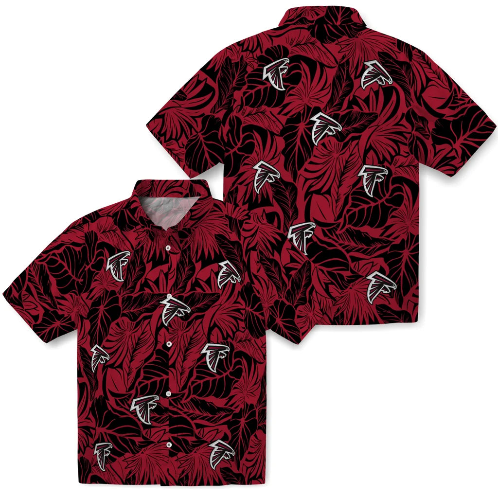 Atlanta Falcons Hawaiian Shirt - Monstera Layer | Hula Hawaiian Shirts