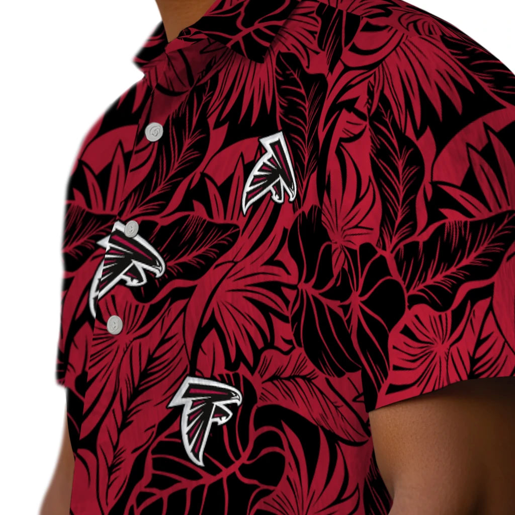 Atlanta Falcons Hawaiian Shirt - Monstera Layer | Hula Hawaiian Shirts