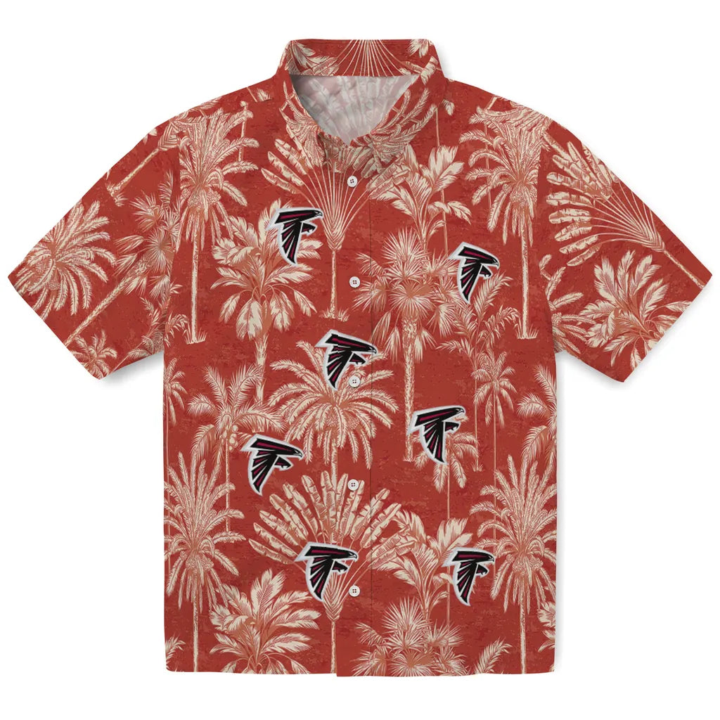 Atlanta Falcons Hawaiian Shirt - Vintage Palm Tree | Hula Hawaiian Shirts