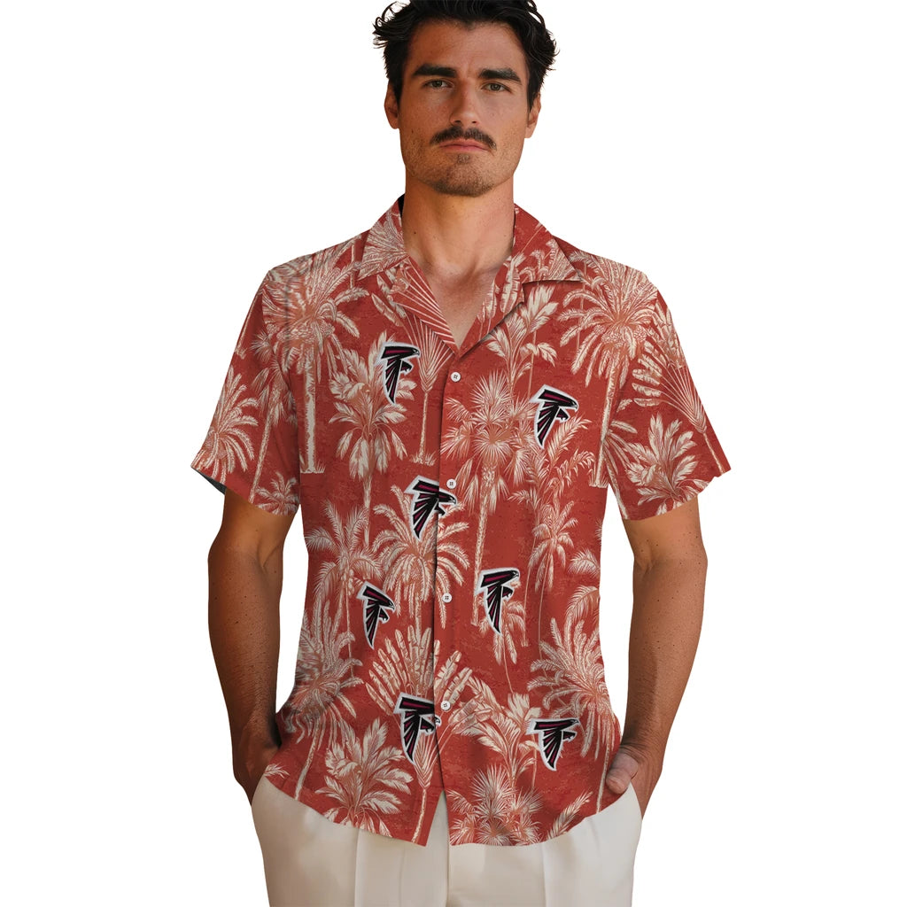 Atlanta Falcons Hawaiian Shirt - Vintage Palm Tree | Hula Hawaiian Shirts