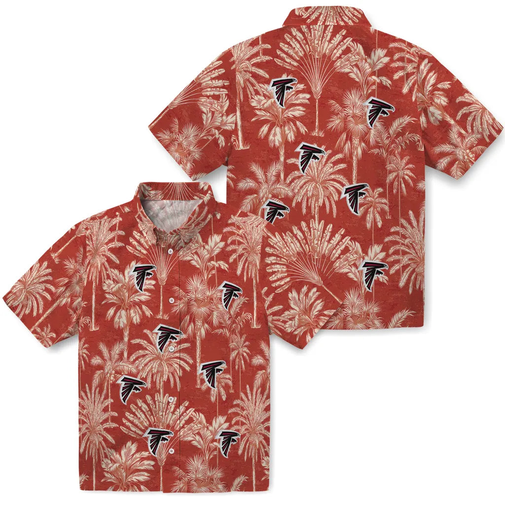 Atlanta Falcons Hawaiian Shirt - Vintage Palm Tree | Hula Hawaiian Shirts