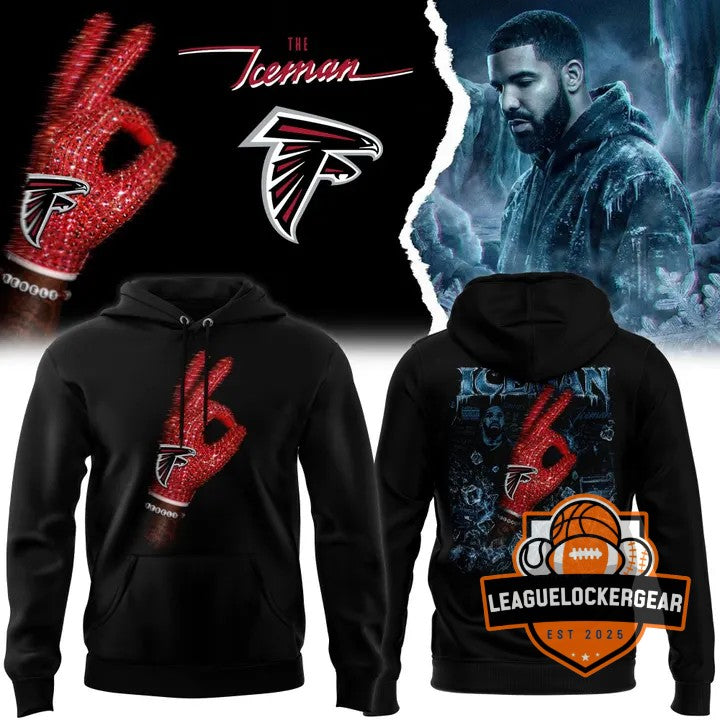 Atlanta Falcons The Iceman Drake Hoodie And Cap - LeagueLockerGear