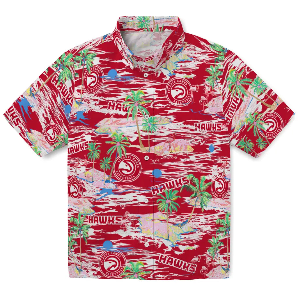 Atlanta Hawks Hawaiian Shirt - Hawaii Island | Hula Hawaiian Shirts