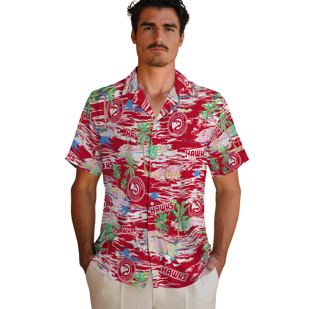 Atlanta Hawks Hawaiian Shirt - Hawaii Island | Hula Hawaiian Shirts