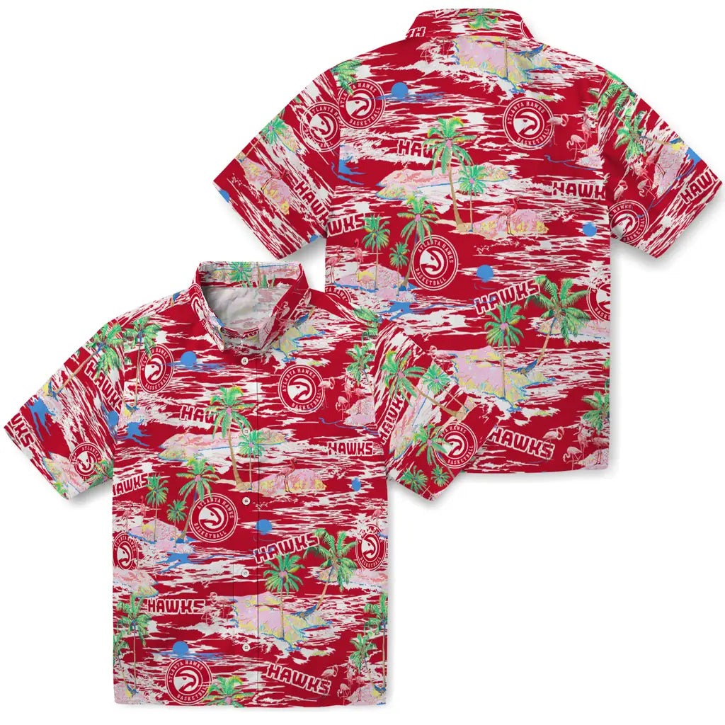 Atlanta Hawks Hawaiian Shirt - Hawaii Island | Hula Hawaiian Shirts