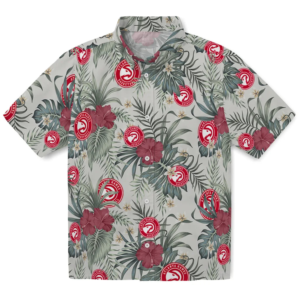 Atlanta Hawks Hawaiian Shirt - Hibiscus Designs | Hula Hawaiian Shirts