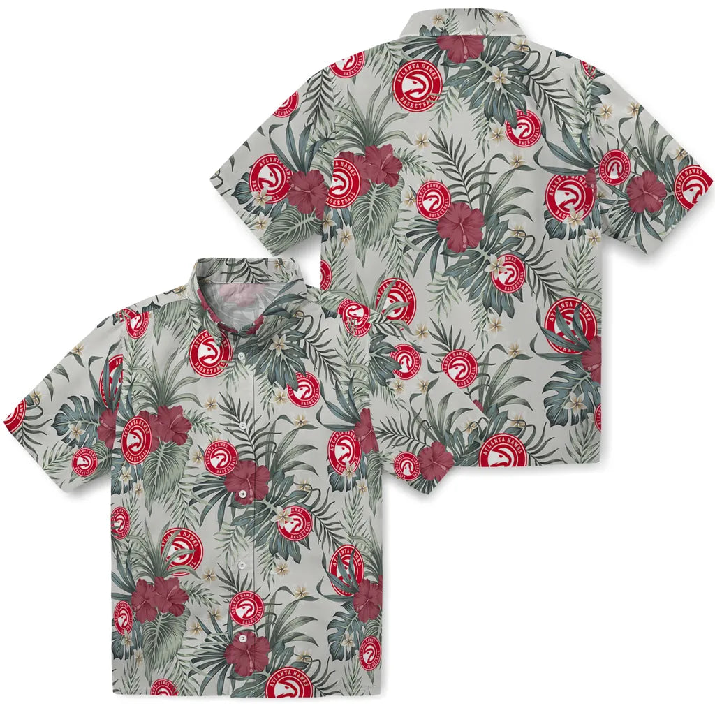 Atlanta Hawks Hawaiian Shirt - Hibiscus Designs | Hula Hawaiian Shirts