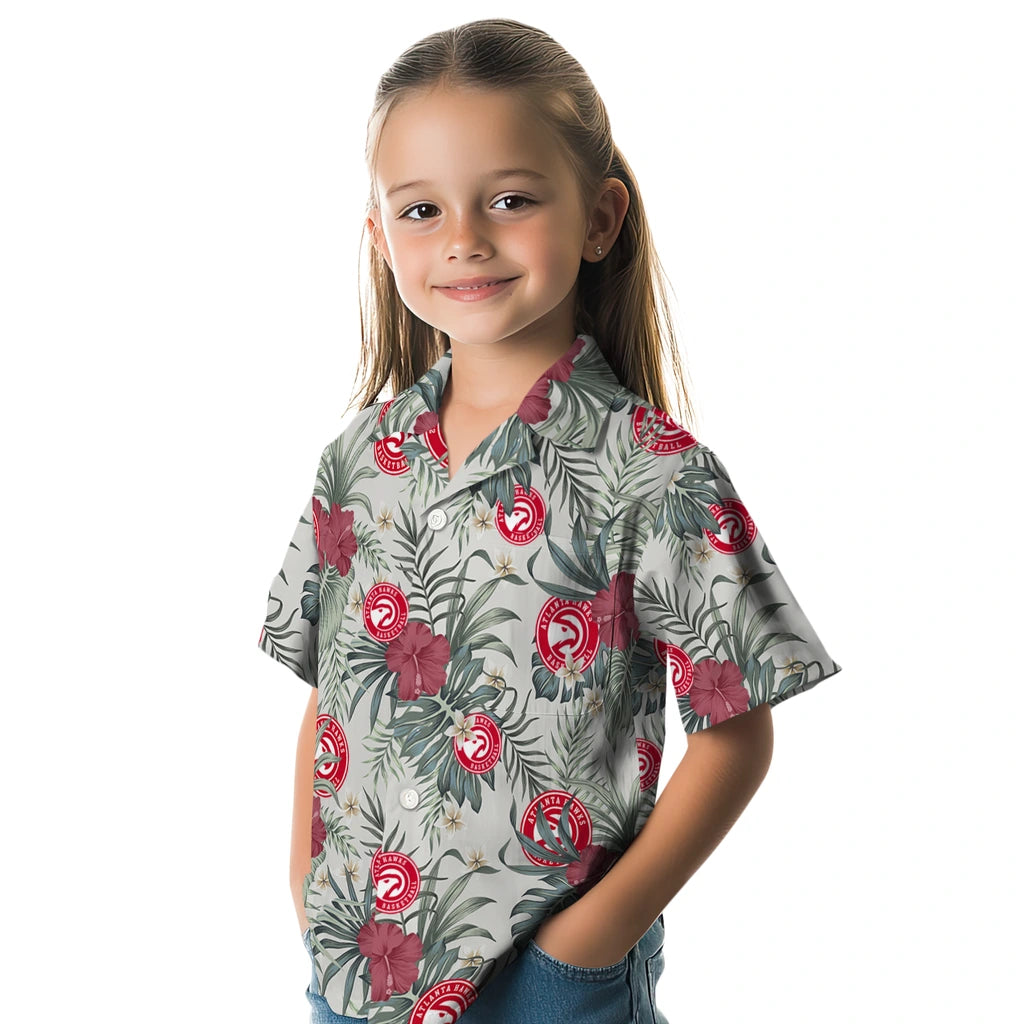 Atlanta Hawks Hawaiian Shirt - Hibiscus Designs | Hula Hawaiian Shirts