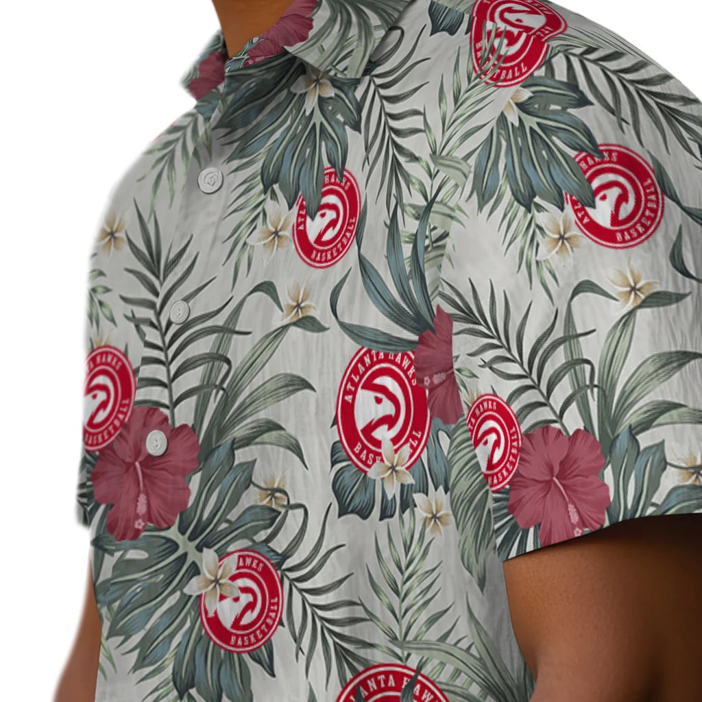 Atlanta Hawks Hawaiian Shirt - Hibiscus Designs | Hula Hawaiian Shirts