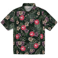 Atlanta Hawks Hawaiian Shirt - Hibiscus Leaves Pattern | Hula Hawaiian Shirts