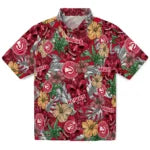 Atlanta Hawks Hawaiian Shirt - Hibiscus Tiki Jungle | Hula Hawaiian Shirts