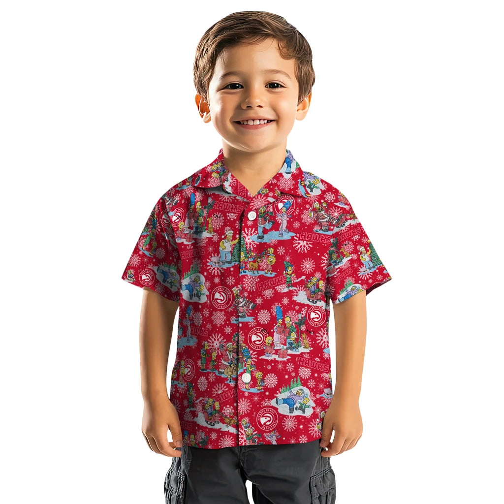 Atlanta Hawks Hawaiian Shirt - Simpsons Christmas | Hula Hawaiian Shirts