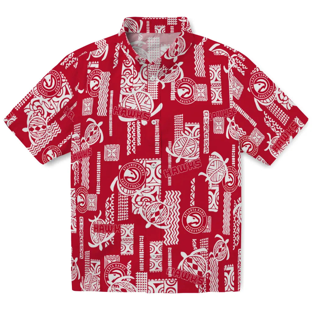 Atlanta Hawks Hawaiian Shirt - Turtle Lines | Hula Hawaiian Shirts
