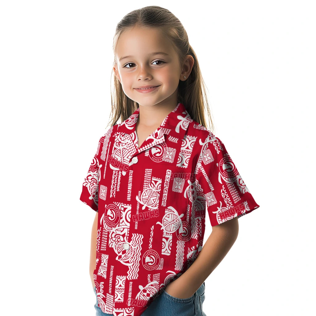 Atlanta Hawks Hawaiian Shirt - Turtle Lines | Hula Hawaiian Shirts