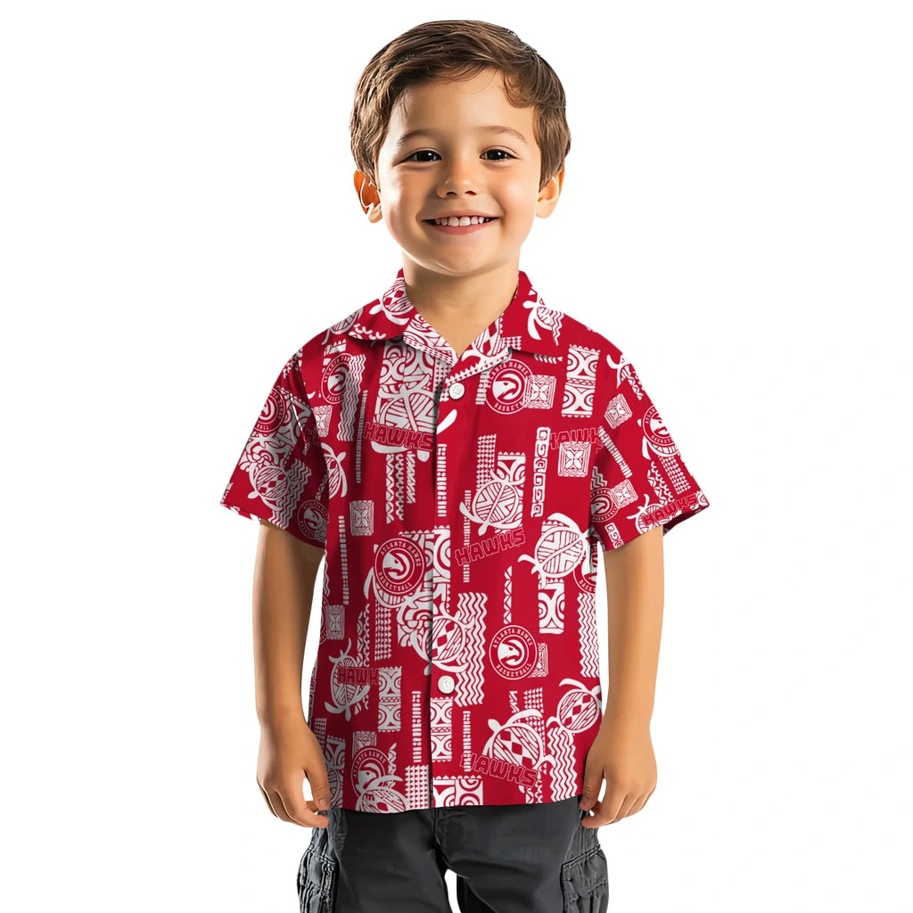 Atlanta Hawks Hawaiian Shirt - Turtle Lines | Hula Hawaiian Shirts