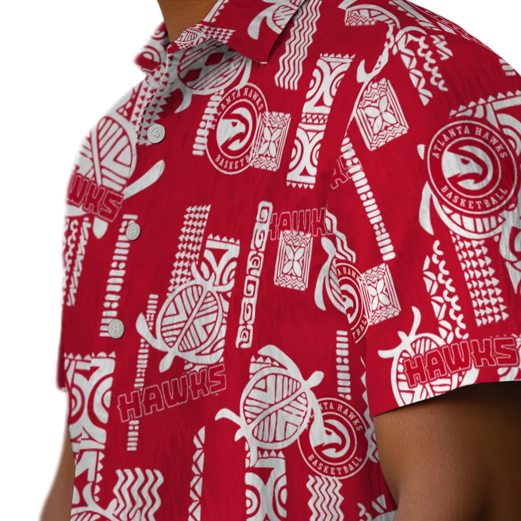 Atlanta Hawks Hawaiian Shirt - Turtle Lines | Hula Hawaiian Shirts