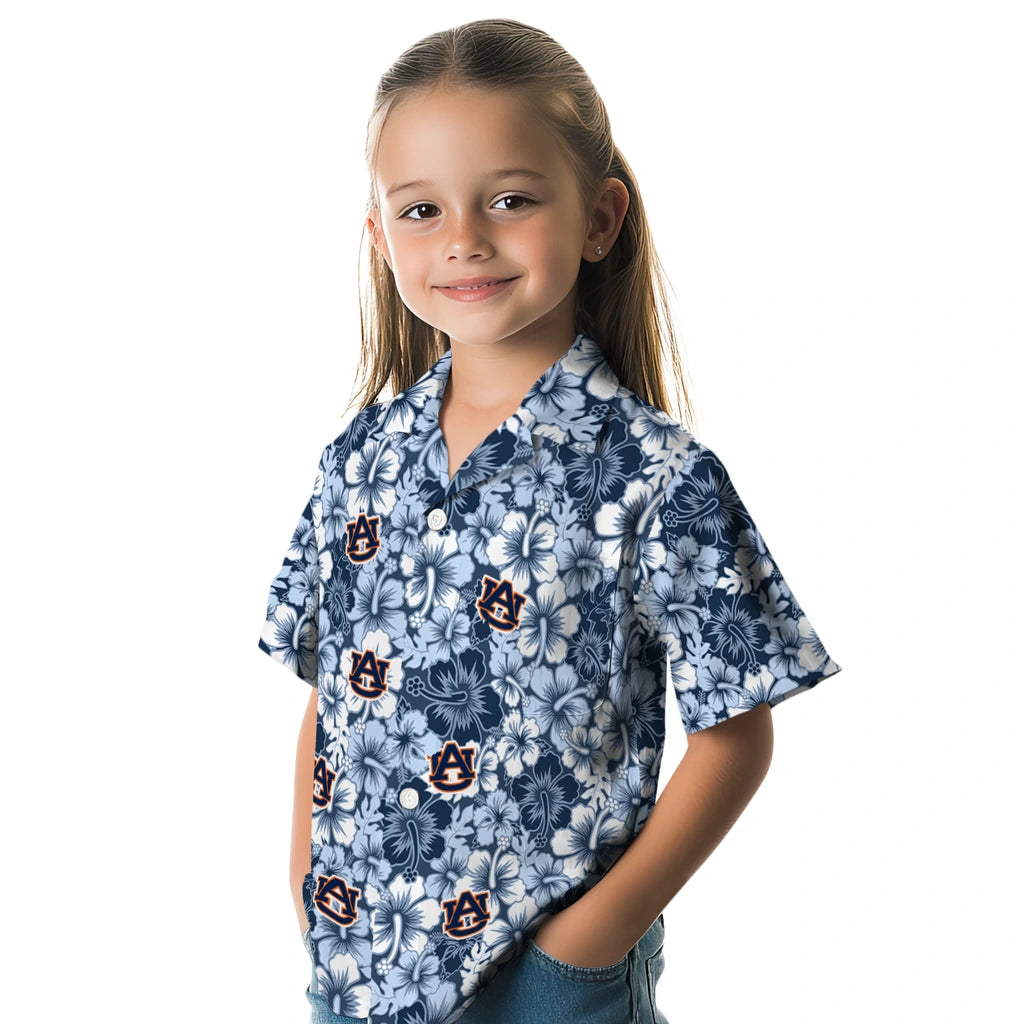 Auburn Tigers Hawaiian Shirt - Hibiscus Blooms | Hula Hawaiian Shirts