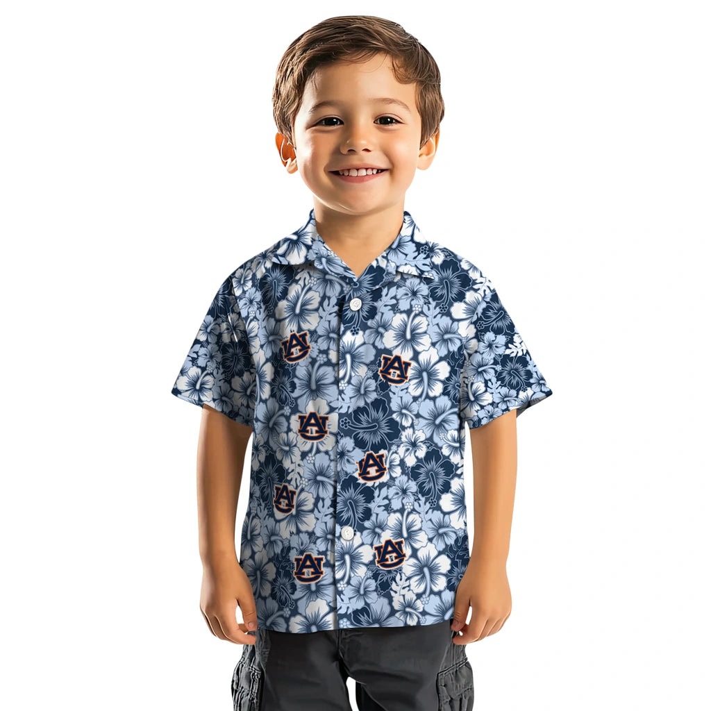 Auburn Tigers Hawaiian Shirt - Hibiscus Blooms | Hula Hawaiian Shirts
