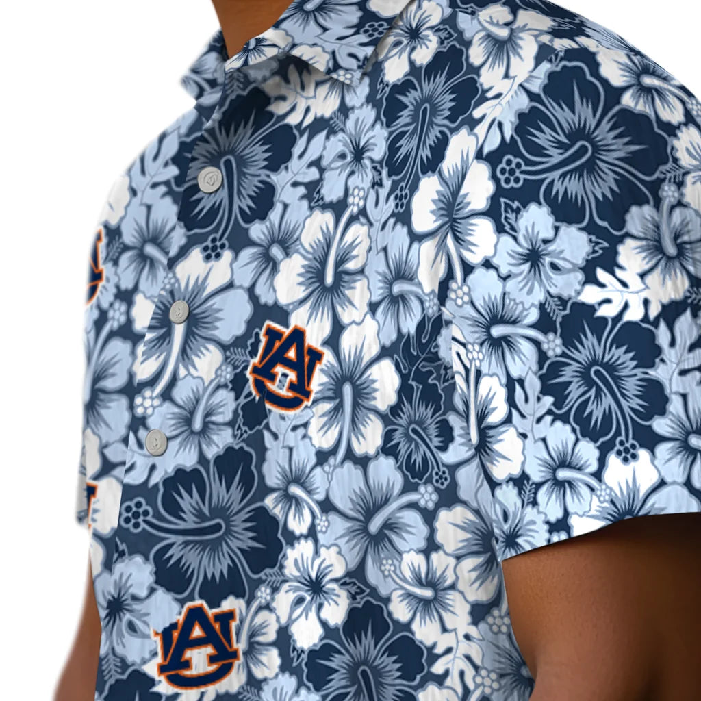 Auburn Tigers Hawaiian Shirt - Hibiscus Blooms | Hula Hawaiian Shirts