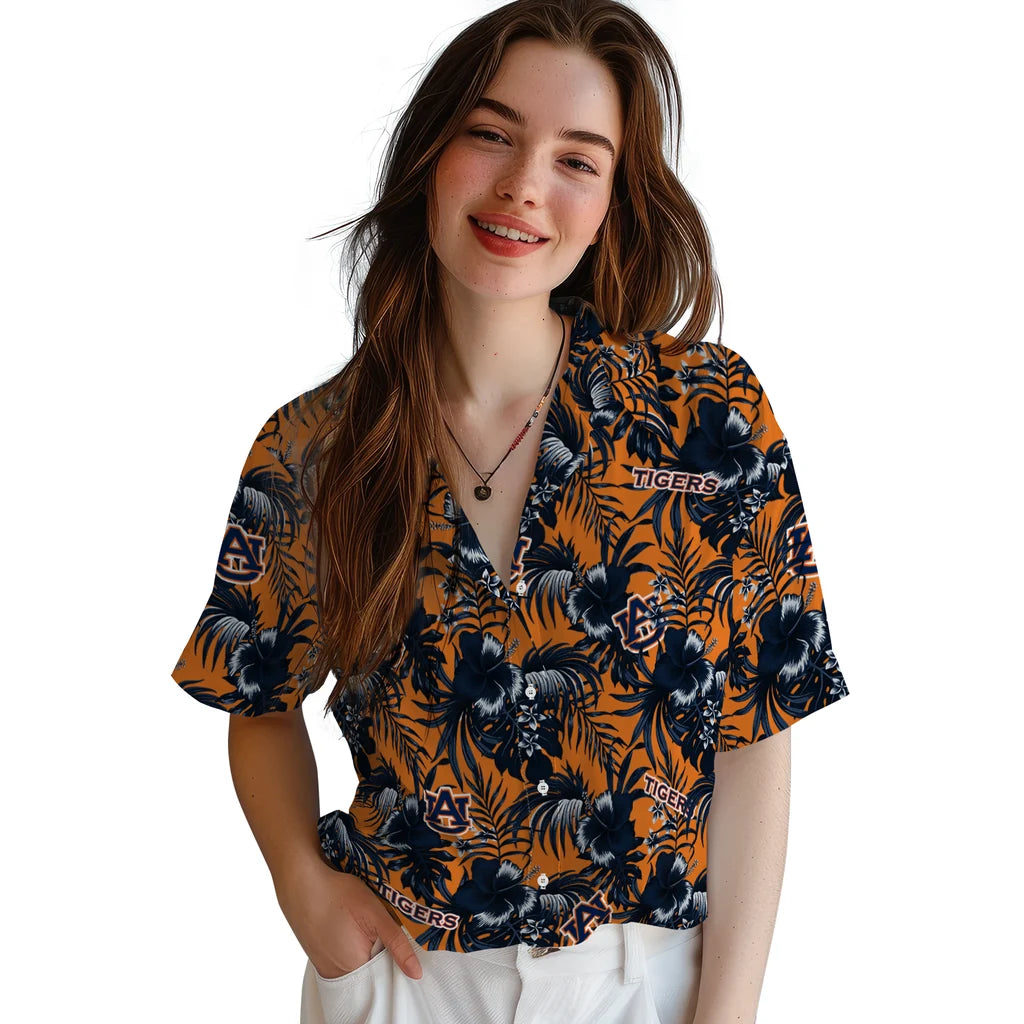 Auburn Tigers Hawaiian Shirt - Hibiscus Exotic | Hula Hawaiian Shirts