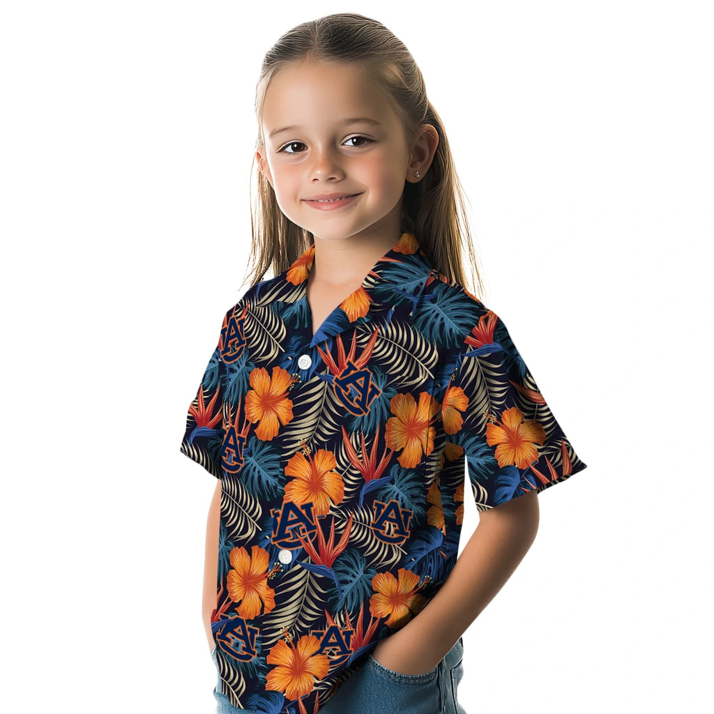 Auburn Tigers Hawaiian Shirt - Hibiscus Foliage | Hula Hawaiian Shirts