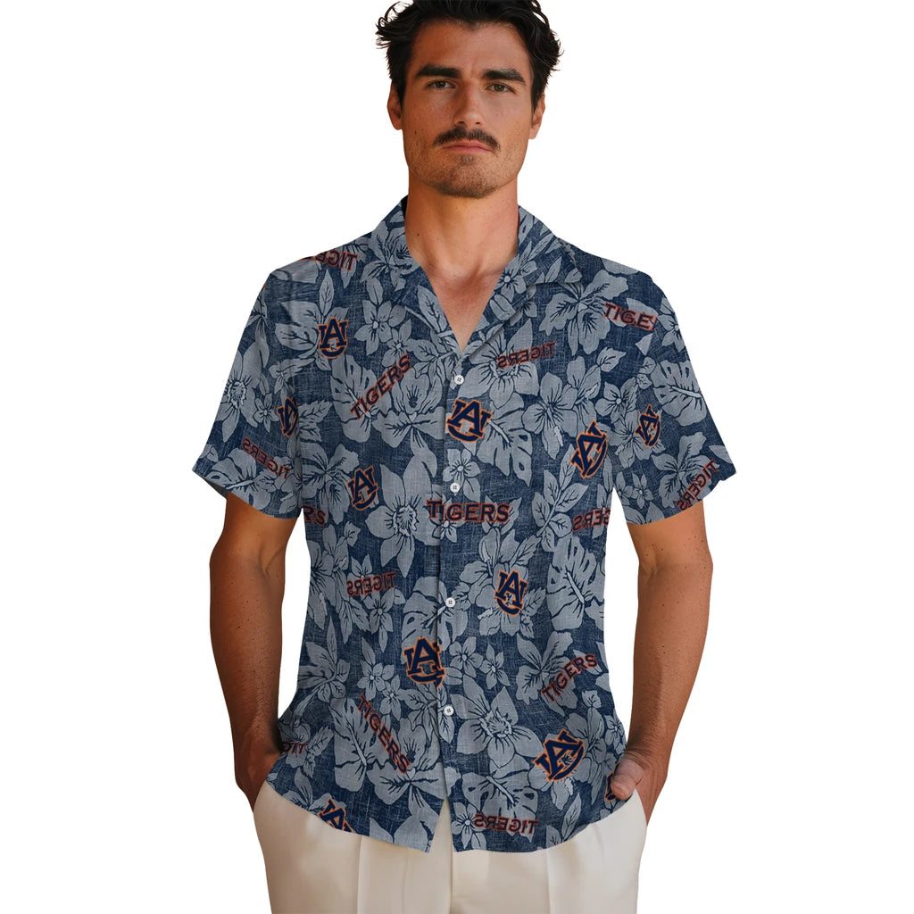 Auburn Tigers Hawaiian Shirt - Hibiscus Oasis | Hula Hawaiian Shirts