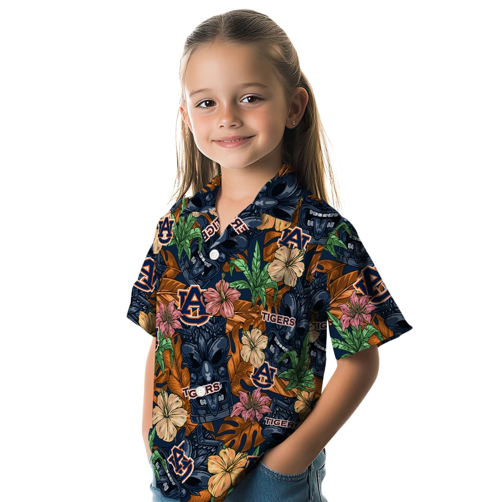 Auburn Tigers Hawaiian Shirt - Hibiscus Tiki Jungle | Hula Hawaiian Shirts