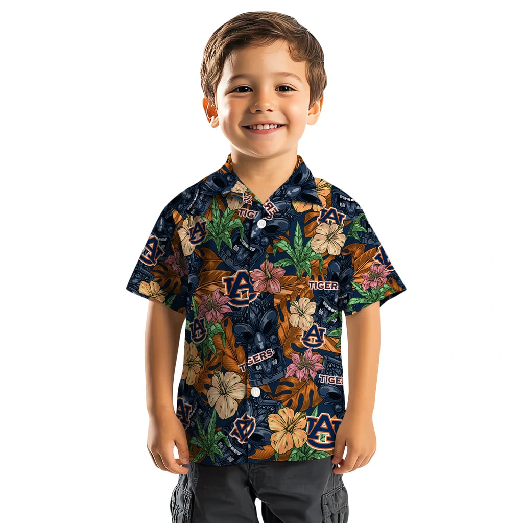 Auburn Tigers Hawaiian Shirt - Hibiscus Tiki Jungle | Hula Hawaiian Shirts