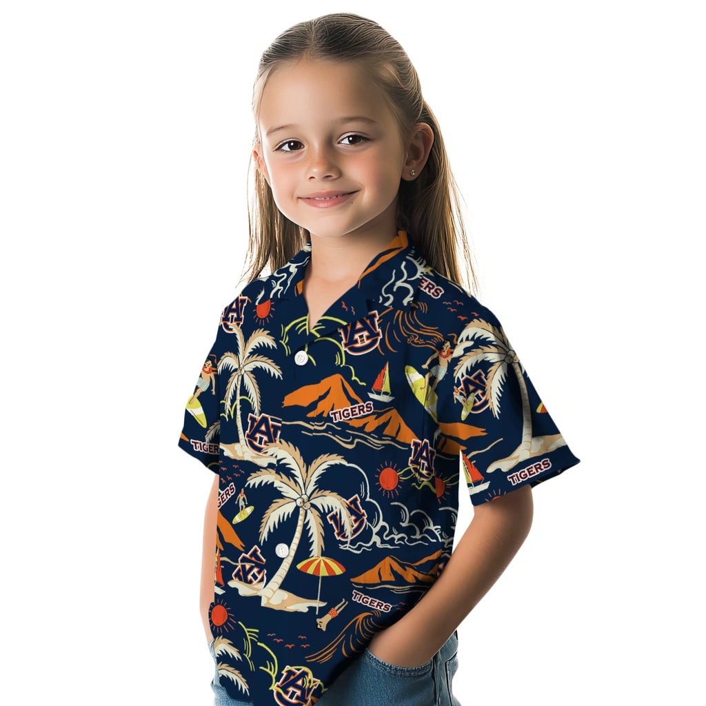 Auburn Tigers Hawaiian Shirt - Palm Tree Island | Hula Hawaiian Shirts