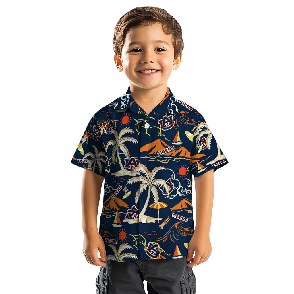 Auburn Tigers Hawaiian Shirt - Palm Tree Island | Hula Hawaiian Shirts