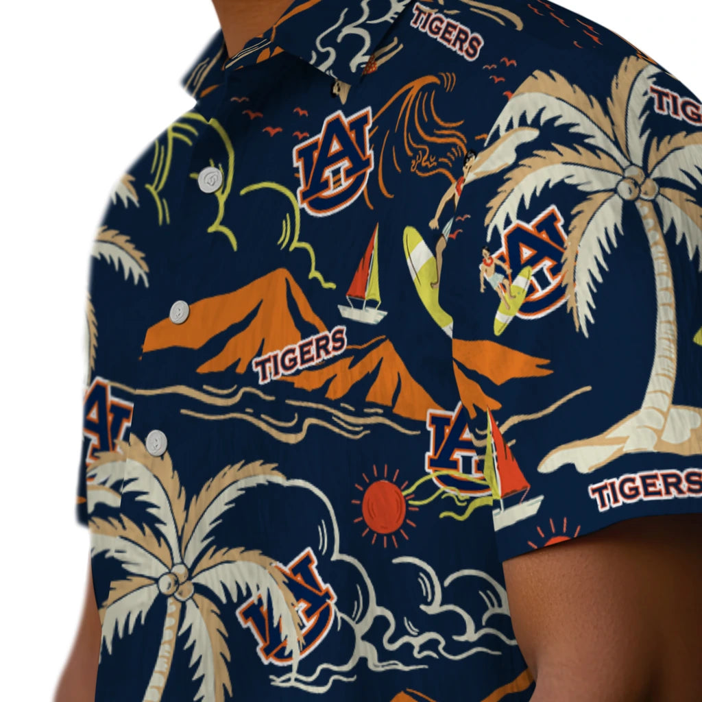 Auburn Tigers Hawaiian Shirt - Palm Tree Island | Hula Hawaiian Shirts