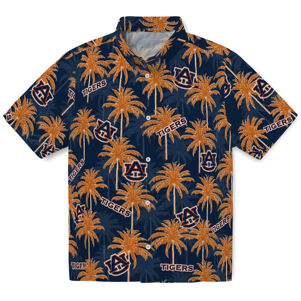 Auburn Tigers Hawaiian Shirt - Palm Tree Motif | Hula Hawaiian Shirts