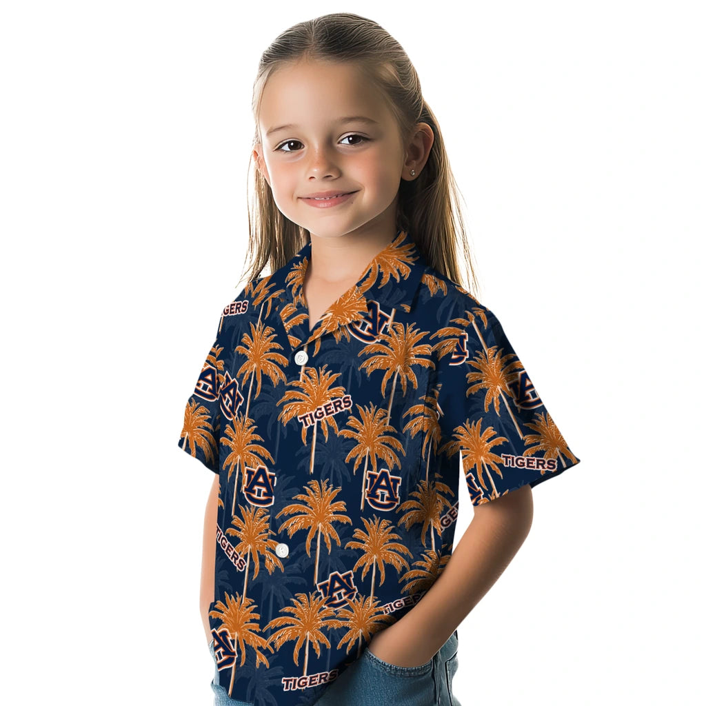 Auburn Tigers Hawaiian Shirt - Palm Tree Motif | Hula Hawaiian Shirts