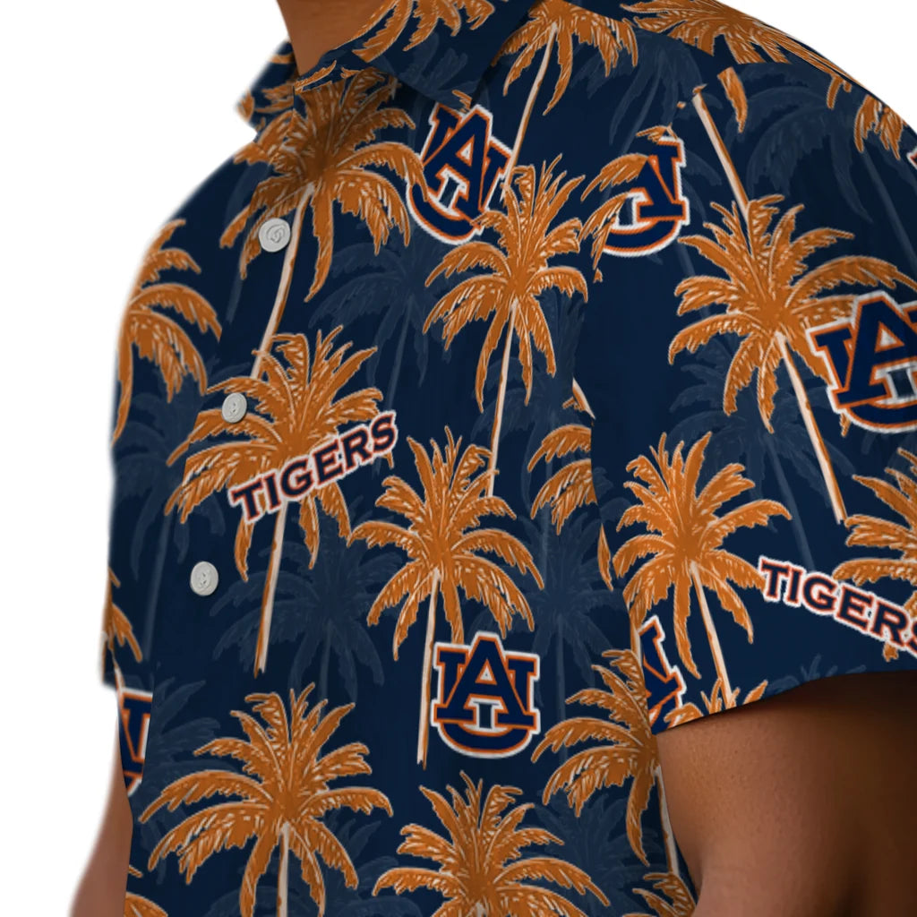 Auburn Tigers Hawaiian Shirt - Palm Tree Motif | Hula Hawaiian Shirts