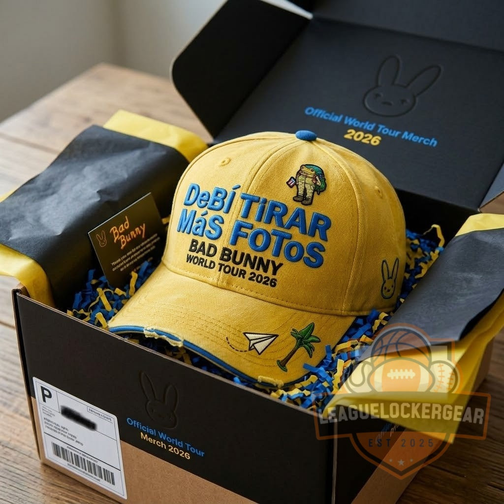 Bad Bunny DeBí TiRAR Más FOTOS World Tour 2026 Baseball Cap - LeagueLockerGear