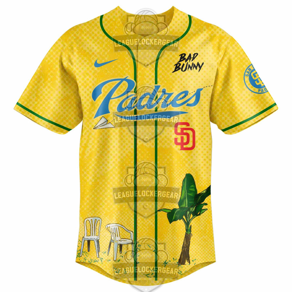 Bad Bunny San Diego Padres DeBí TiraR MáS FOT World Tour Baseball Jersey - LeagueLockerGear