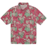 Ball State Cardinals Hawaiian Shirt - Anthurium Overlay | Hula Hawaiian Shirts