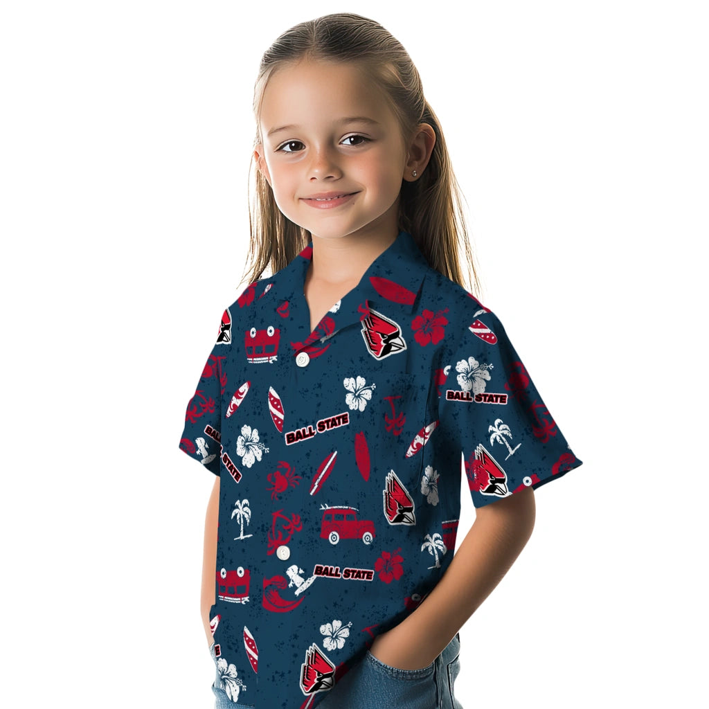Ball State Cardinals Hawaiian Shirt - Beach Vibe | Hula Hawaiian Shirts