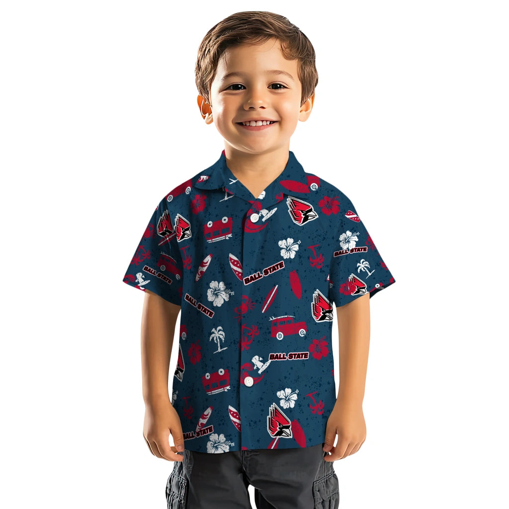 Ball State Cardinals Hawaiian Shirt - Beach Vibe | Hula Hawaiian Shirts