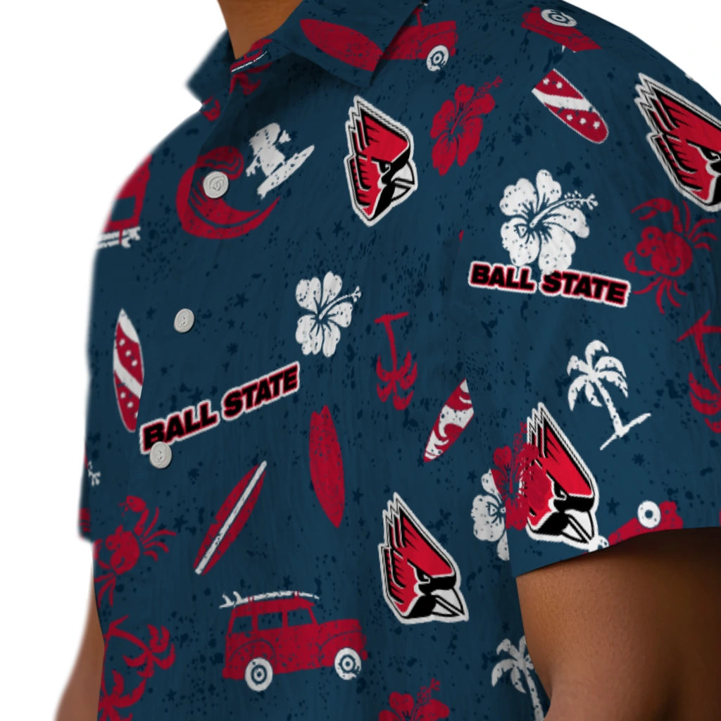 Ball State Cardinals Hawaiian Shirt - Beach Vibe | Hula Hawaiian Shirts